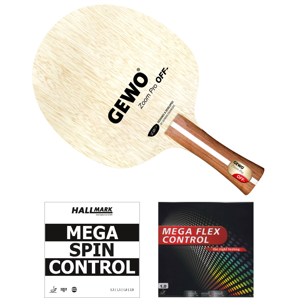 GEWO Schläger: Holz Zoom Pro mit HALLMARK Mega Spin Control + Mega Flex Control