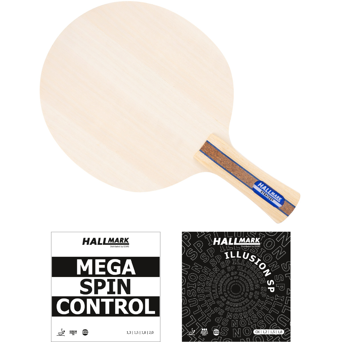 HALLMARK Schläger: Holz Strategy mit Mega Spin Control + Illusion-SP