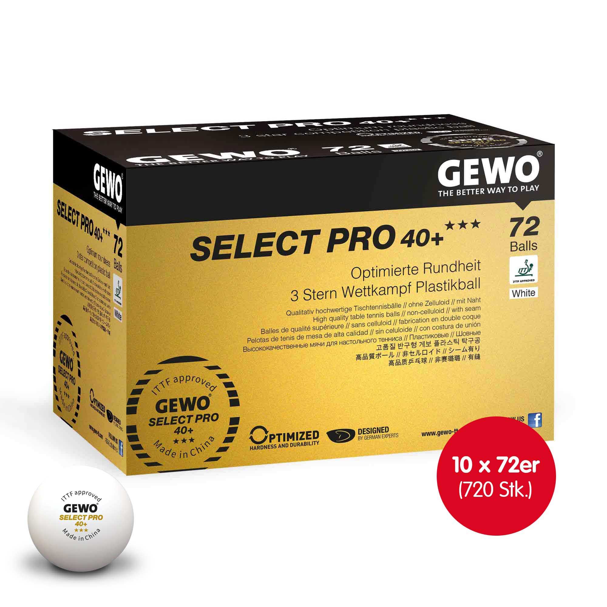 GEWO Select Pro 40+ *** 10x 72er Karton weiß