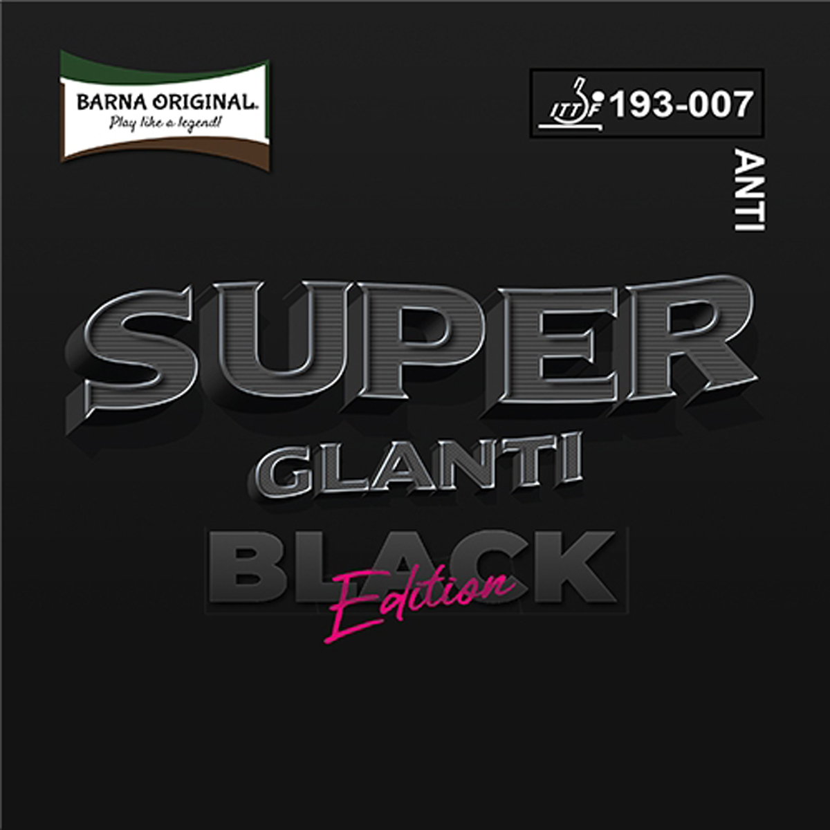 Barna Belag Super Glanti Black Edition schwarz 0,7 mm